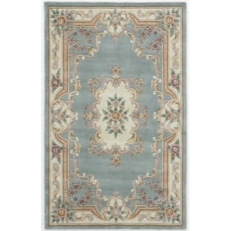 RUGS AMERICA Rugs America 21532 4 x 6 ft. New Aubusson Light Green Rectangular Area Rug 21532